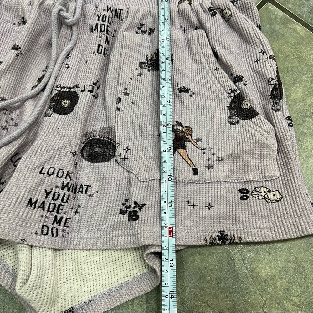 TAYLOR SWIFT Purple Waffle Knit Lounge Pajama Set Youth 2XL By Elizabeth Faith - Picture 10 of 10